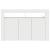 Bufet Alb Alb Lemn Compus 116 x 30 x 75 cm Modern Bufet cu LED GartenMobel Dekor