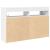 Bufet Alb Alb Lemn Compus 116 x 30 x 75 cm Modern Bufet cu LED GartenMobel Dekor