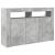 Comodă Gri beton Lemn stratificat 116 x 30 x 75 cm Rectangulară GartenMobel Dekor