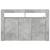 Comodă Gri beton Lemn stratificat 116 x 30 x 75 cm Rectangulară GartenMobel Dekor