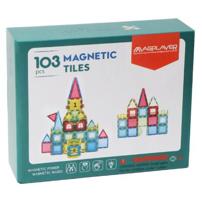 Set de constructie magnetic 3D - 103 piese PlayLearn Toys