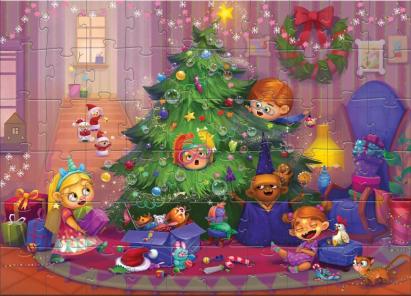 Puzzle - Pregatiri de Craciun (60 piese) PlayLearn Toys