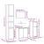 Set mobilier de baie, 4 piese, stejar fumuriu, lemn prelucrat GartenMobel Dekor