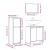 Set mobilier de baie, 3 piese, stejar fumuriu, lemn prelucrat GartenMobel Dekor
