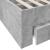 Cadru de pat cu sertare, gri beton, 140x190 cm, lemn prelucrat GartenMobel Dekor