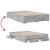 Cadru de pat cu sertare, gri beton, 140x190 cm, lemn prelucrat GartenMobel Dekor