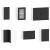 Set dulap de bucătărie 11 piese „Porto” lemn negru prelucrat GartenMobel Dekor