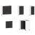 Set dulap de bucătărie 11 piese „Porto” lemn negru prelucrat GartenMobel Dekor