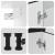 Set dulap de bucătărie 11 piese „Porto” lemn negru prelucrat GartenMobel Dekor