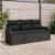 Set de sofa de grădină de 3 piese cu perne Negru Poliratan GartenMobel Dekor