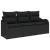 Set de sofa de grădină de 3 piese cu perne Negru Poliratan GartenMobel Dekor