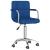 Scaun de bucătărie pivotant, albastru, material textil GartenMobel Dekor