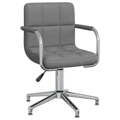 Scaun de bucătărie pivotant, gri deschis, material textil GartenMobel Dekor