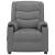 Fotoliu rabatabil electric, gri, piele ecologică GartenMobel Dekor