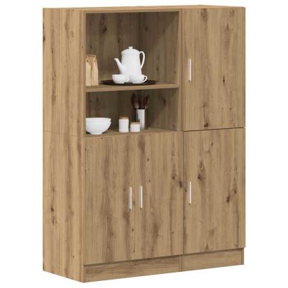 Set dulap de bucătărie din 2 piese din lemn de Stejar artizanal GartenMobel Dekor