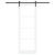 Ușă glisantă  cu set de hardware "ORKDAL" Alb Lemn Solid și Sticlă, Ușă Interioară  cu Sticlă "ORKDAL" Alb 83x232x4 cm GartenMobel Dekor