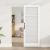 Ușă Glisantă  cu Set de Accesorii 'ORKDAL'Alb MDF & Sticlă, Ușă Interioară  cu Sticlă 'ORKDAL'Alb 78x202x4 cm GartenMobel Dekor