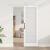 Ușă glisantă  cu set de hardware Alb 73.5x211 cm din lemn masiv de pin, Ușă interioară  cu sticlă 'ORKDAL'Alb 73.5x211x4 cm GartenMobel Dekor