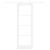 Ușă glisantă  cu set de hardware Alb 73.5x211 cm din lemn masiv de pin, Ușă interioară  cu sticlă 'ORKDAL'Alb 73.5x211x4 cm GartenMobel Dekor