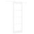 Ușă Glisantă  cu Set Hardware Alb 83x232 cm Lemn Solid Pin, Ușă Interioară  cu Sticlă 'ORKDAL'Alb 83x232x4 cm GartenMobel Dekor