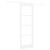 Ușă Glisantă  cu Set Hardware Alb 73.5x211 cm Lemn Masiv Pin, Ușă Interioară  cu Sticlă 'ORKDAL'Alb 73.5x211x4 cm GartenMobel Dekor