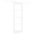 Ușă Glisantă  cu Set Hardware Alb 73.5x211 cm Lemn Masiv Pin, Ușă Interioară  cu Sticlă 'ORKDAL'Alb 73.5x211x4 cm GartenMobel Dekor