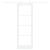 Ușă Glisantă  cu Set Hardware Alb 73.5x211 cm Lemn Masiv Pin, Ușă Interioară  cu Sticlă 'ORKDAL'Alb 73.5x211x4 cm GartenMobel Dekor