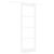 Ușă glisantă  cu set de hardware Alb 83x232 cm Lemn masiv de pin, Ușă interioară  cu sticlă 'ORKDAL'Alb 83x232x4 cm GartenMobel Dekor