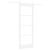 Ușă Glisantă  cu Set de Accesorii Alb 78x202 cm Lemn Solid Pin, Ușă Interioară  cu Sticlă 'ORKDAL'Alb 78x202x4 cm GartenMobel Dekor