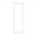 Ușă Glisantă  cu Set de Accesorii Alb 78x202 cm Lemn Solid Pin, Ușă Interioară  cu Sticlă 'ORKDAL'Alb 78x202x4 cm GartenMobel Dekor