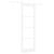 Set Ușă Glisantă  cu Accesorii Alb 78x232 cm Lemn Masiv Pin, Ușă Interioară  cu Sticlă 'ORKDAL'Alb 78x232x4 cm GartenMobel Dekor