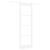 Set Ușă Glisantă  cu Accesorii Alb 78x232 cm Lemn Masiv Pin, Ușă Interioară  cu Sticlă 'ORKDAL'Alb 78x232x4 cm GartenMobel Dekor