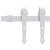 Set Ușă Glisantă  cu Hardware Alb 83x232 cm Lemn Masiv de Pin, Ușă Interioară  cu Sticlă 'ORKDAL'Albă 83x232x4 cm GartenMobel Dekor