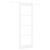Set Ușă Glisantă  cu Hardware Alb 83x232 cm Lemn Masiv de Pin, Ușă Interioară  cu Sticlă 'ORKDAL'Albă 83x232x4 cm GartenMobel Dekor