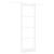 Set Ușă Glisantă  cu Hardware Alb 83x232 cm Lemn Masiv de Pin, Ușă Interioară  cu Sticlă 'ORKDAL'Albă 83x232x4 cm GartenMobel Dekor