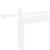 Set Ușă Glisantă  cu Hardware Alb 83x232 cm Lemn Masiv de Pin, Ușă Interioară  cu Sticlă 'ORKDAL'Albă 83x232x4 cm GartenMobel Dekor