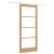 Ușă glisantă  cu set hardware 86x198.5 cm Lemn masiv de pin, Ușă interioară  cu sticlă 'ORKDAL'86x198.5x4 cm Lemn masiv de pin GartenMobel Dekor