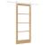 Ușă glisantă  cu set hardware 86x198.5 cm Lemn masiv de pin, Ușă interioară  cu sticlă 'ORKDAL'86x198.5x4 cm Lemn masiv de pin GartenMobel Dekor