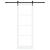 Set Ușă Glisantă  cu Accesorii Alb 83x232 cm Lemn Solid de Pin, Ușă Interioară  cu Sticlă 'ORKDAL'Alb 83x232x4 cm GartenMobel Dekor