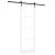 Set Ușă Glisantă  cu Accesorii Alb 83x232 cm Lemn Solid de Pin, Ușă Interioară  cu Sticlă 'ORKDAL'Alb 83x232x4 cm GartenMobel Dekor