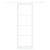 Ușă Glisantă  cu Set de Hardware Alb 83x232 cm Lemn Masiv Pin, Ușă Interioară  cu Sticlă 'ORKDAL'Alb 83x232x4 cm GartenMobel Dekor