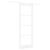 Ușă Glisantă  cu Set de Hardware Alb 83x232 cm Lemn Masiv Pin, Ușă Interioară  cu Sticlă 'ORKDAL'Alb 83x232x4 cm GartenMobel Dekor