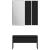 Set Mobilier pentru Hol  Lemn Ingineresc Negru Stejar, Set Mobilier pentru Hol  în Lemn Ingineresc Negru Stejar, Cutie pentru Plante  Negru Stejar 40x40x40 cm Lemn Ingineresc GartenMobel Dekor