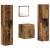 Set mobilier baie 4 piese - Lemn vechi din lemn ingineresc GartenMobel Dekor