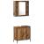 Set de mobilier pentru baie 2 piese Lemn vechi Lemn prelucrat GartenMobel Dekor