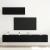Set dulap TV cu 3 piese montat pe perete din stejar negru, lemn prelucrat GartenMobel Dekor