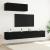 Set dulap TV cu 3 piese montat pe perete din stejar negru, lemn prelucrat GartenMobel Dekor