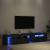 Cabinete pentru TV  2 buc cu Lumini LED Stejar Negru Lemn Prelucrat, Stand pentru TV  cu Lumini LED - Stejar Negru - 75x35x40 cm - Fabricat din Lemn Prelucrat GartenMobel Dekor