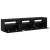 Cabinete TV  2 pcs cu lumini LED Stejar negru Lemn prelucrat, Suport TV  Stejar negru cu lumini LED, 60x35x40 cm, din lemn prelucrat GartenMobel Dekor