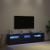 Cabinete TV  2 pcs cu lumini LED Stejar negru Lemn prelucrat, Suport TV  Stejar negru cu lumini LED, 60x35x40 cm, din lemn prelucrat GartenMobel Dekor